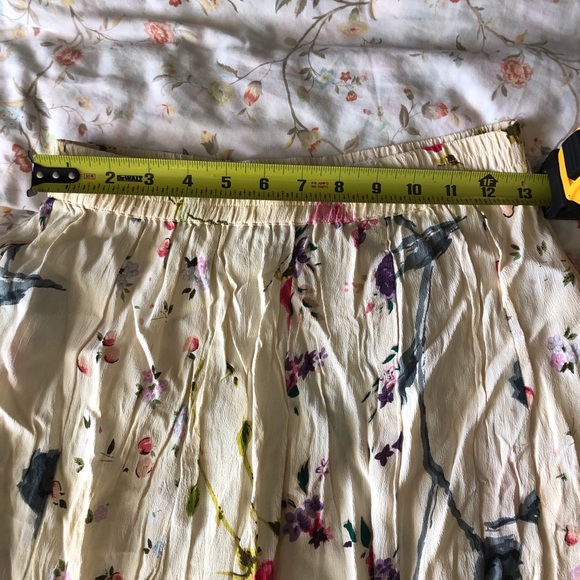 Vintage patchwork Cream and pink floral maxi skirt - Picture 6 of 8